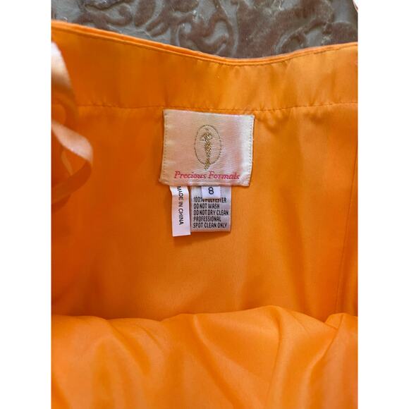 Vintage y2k orange beaded and tie wait tulle ball gown size xs - Picture 8 of 8